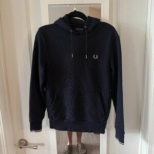 Fred Perry Navy Blue Hoodie Size XS Color Blue